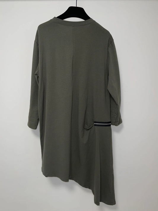 Khaki Asymmetric Tunic