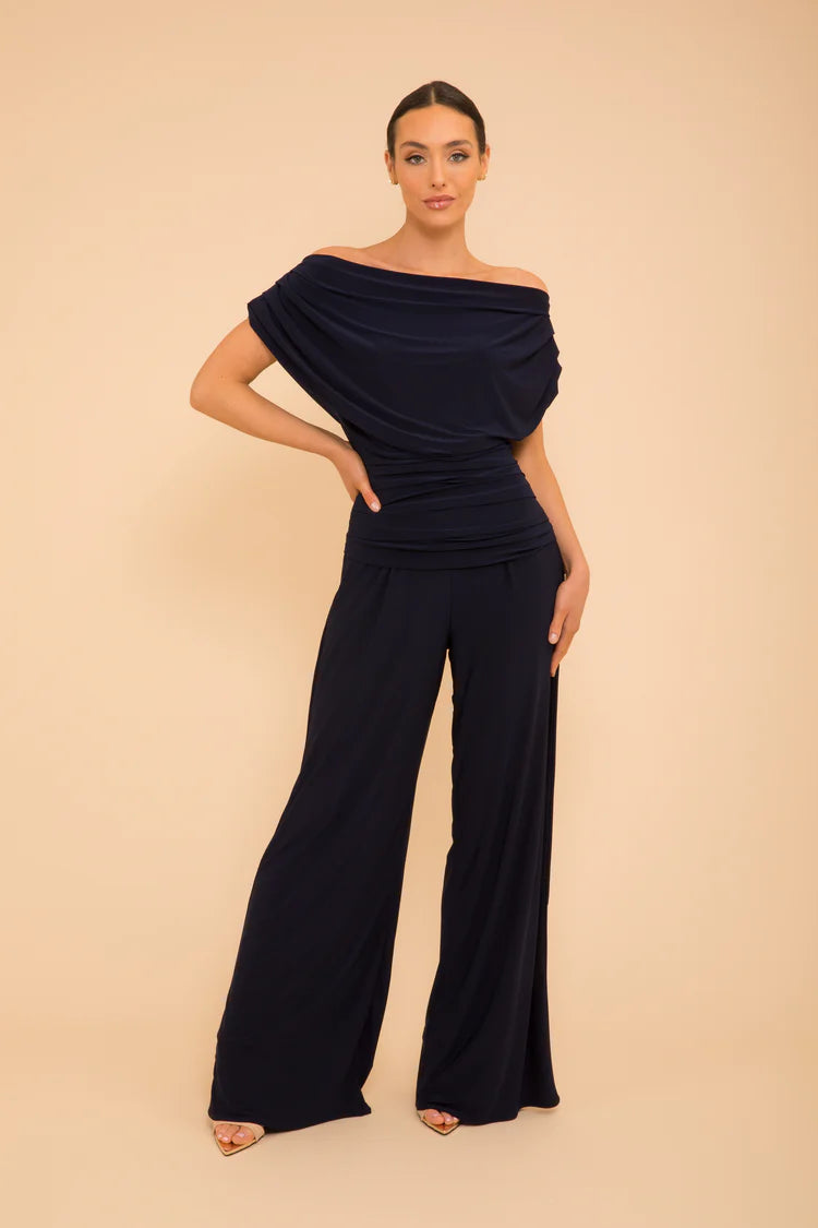 Atom Label Carbon jumpsuit Navy