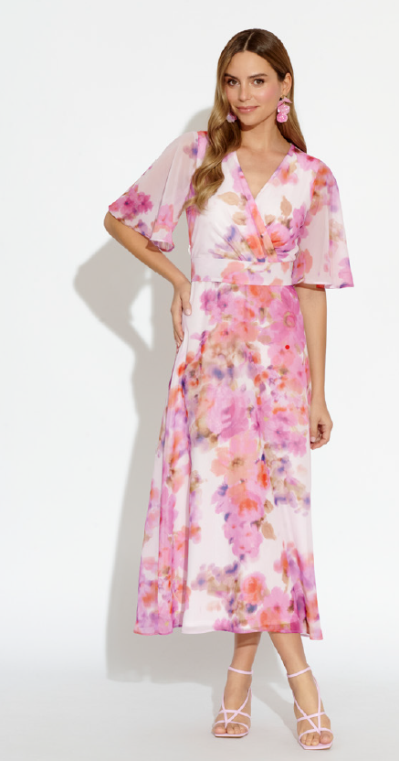 Role Mode V-Neck Floral Print Dress