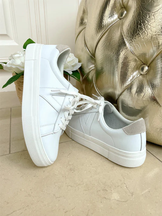 Drilleys Crystal White Trainers