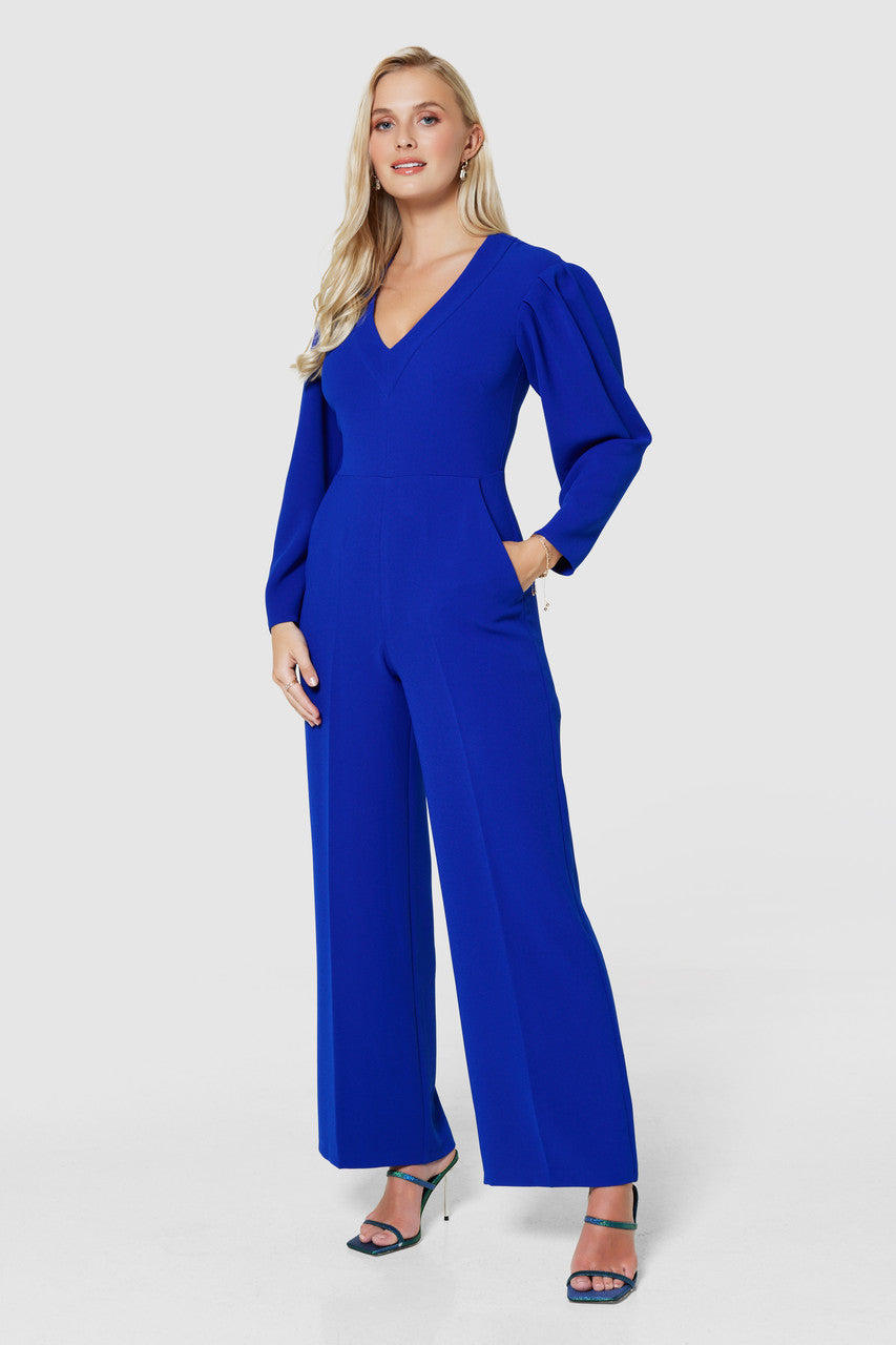 Royal blue long sleeve jumpsuit online